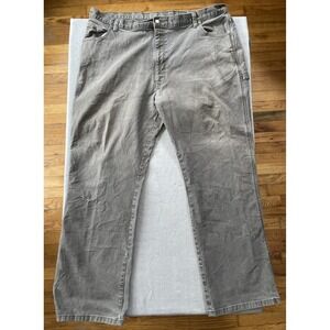 Thrashed Dickies Mens 42x32 Carpenter Pants Gray Cotton Spandex Utility Workwear